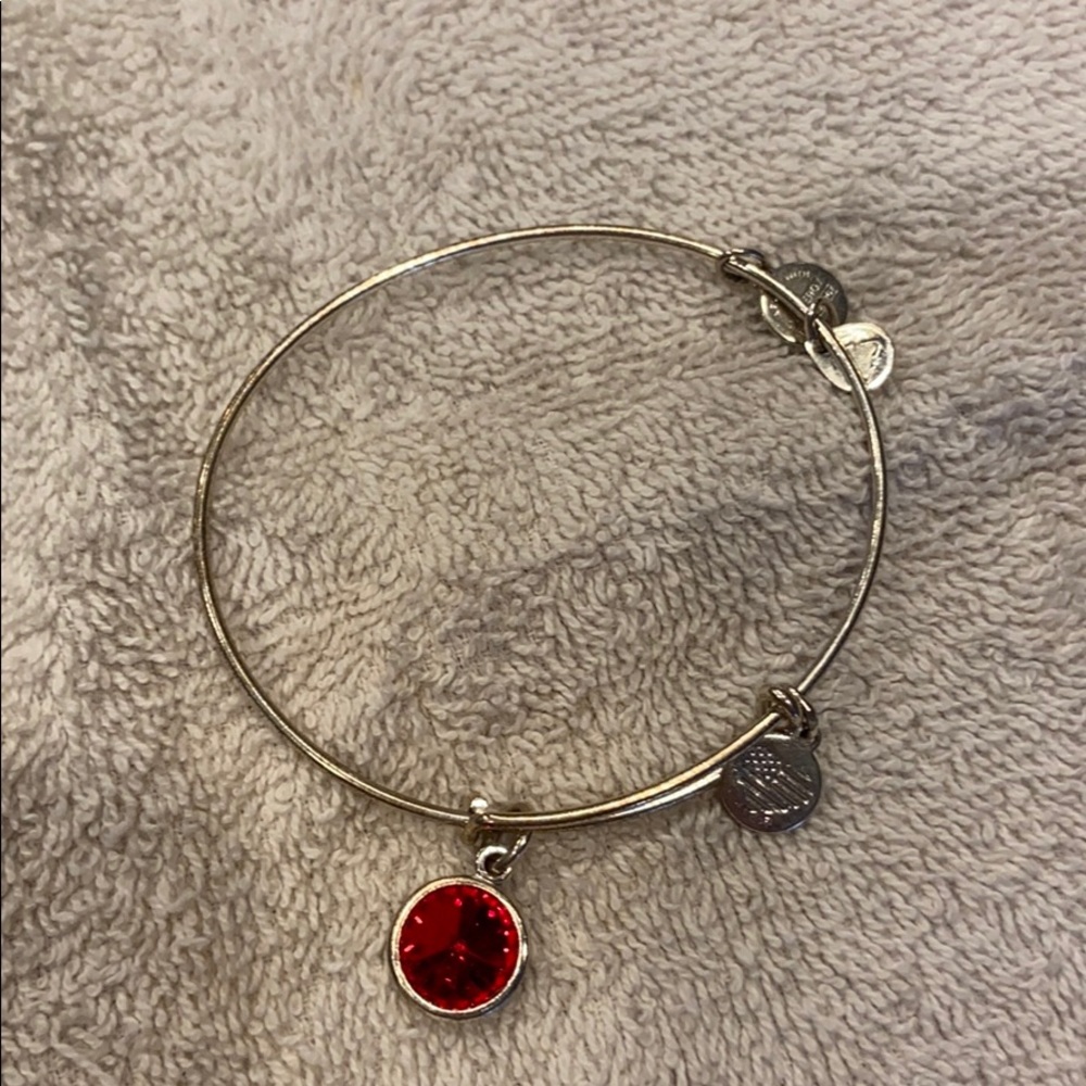 July Ruby Stone Alex and Ani bracelet